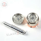 Six Shooter Rotating Revolver Smoking Bullet Metal Pipe With Grinder