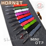 Mini Out The Front Key Chain Knife Small Automatic Switchblade Knives - Hornet Asst. colors California Legal