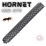 California Legal Mini Out The Front Knife Small Automatic Switchblade Key Chain Knives - Carbon Fiber Hornet
