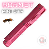 Pink Mini OTF California Legal Out The Front Knife Small Automatic Switchblade Key Chain Knives - Hornet