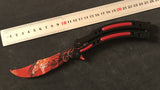 22 colors CSGO Butterfly Knife TRAINER Dull Spring Latch PRACTICE Balisong