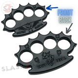 Dalton Global Brass Knuckles Irish Beater Devil Paperweight - Black Robbie Dalton Knucks Heavy Duty Steel Buckle