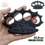 Dalton Global Brass Knuckles Irish Beater Devil Paperweight - Black Robbie Dalton Knucks Heavy Duty Steel Buckle