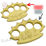Gold Knuckles Spiked Dalton Global Paperweight Irish Devil Steel Pointed Duster Buckle - Robbie Dalton slash2gash S2G