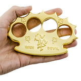 Dalton Global Brass Knuckles Live Free or Die Free Paperweight - Gold Robbie Dalton Irish Devil Knucks Heavy Duty Steel Buckle