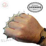 Chrome Knuckles Spiked Dalton Global Paperweight Silver Irish Devil Steel Pointed Duster Buckle - Robbie Dalton Irish Basher