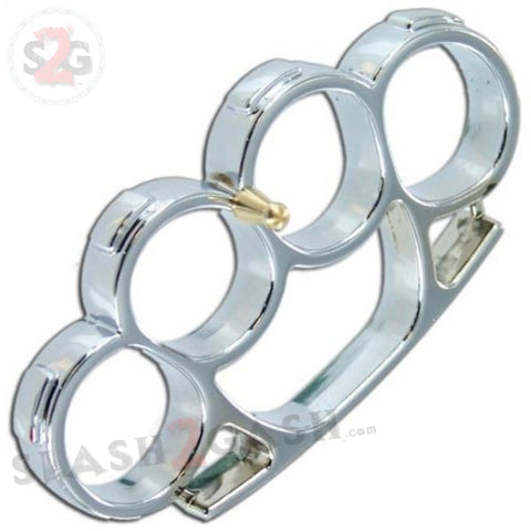 Iron Fist Knuckleduster Heavy Duty Buckle Paperweight - Silver Brass Knuckles