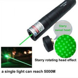 Green Laser Pointer Pen JD-851 High Power Military Grade 10 Miles + Star Cap + Battery + Charger 532nm