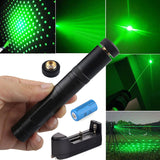 Green Laser Pointer Pen JD-851 High Power Military Grade 10 Miles + Star Cap + Battery + Charger 532nm