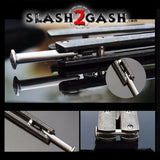 Stonewash Butterfly Knife TRAINER Balisong w/sheath Dull Spring Latch