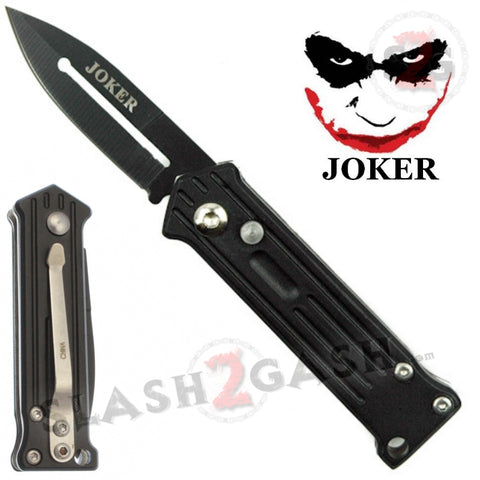 Mini Joker Automatic Knife California Legal Switchblade - Black
