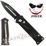 California Legal Mini Joker Knife Automatic Switchblade Knives - Black