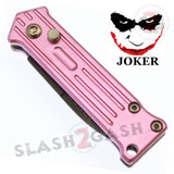 Mini Joker Automatic Knife California Legal Switchblade - Pink