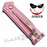 Mini Joker Automatic Knife California Legal Switchblade - Pink