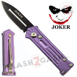 Mini Joker Automatic Knife California Legal Switchblade - Purple