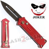 California Legal Mini Joker Knife Automatic Switchblade Knives - Red