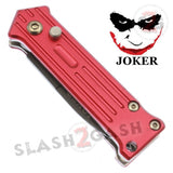 California Legal Mini Joker Knife Automatic Switchblade Knives - Red