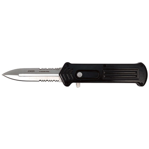 Cupid (Joker) OTF Automatic Knife Single Action Black Serrated