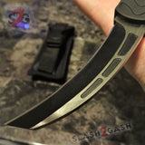 Karambit OTF Knife OTB Out-The-Bottom Automatic Switchblade Knives Dual Action Treadlock