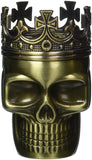Crowned Skull Herb Grinder King Skull Tobacco Mill - 2 Colors