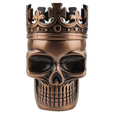 Crowned Skull Herb Grinder King Skull Tobacco Mill - 2 Colors