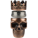 Crowned Skull Herb Grinder King Skull Tobacco Mill - 2 Colors