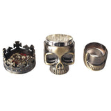 Crowned Skull Herb Grinder King Skull Tobacco Mill - 2 Colors