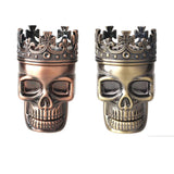 Crowned Skull Herb Grinder King Skull Tobacco Mill - 2 Colors