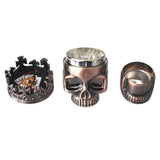 Crowned Skull Herb Grinder King Skull Tobacco Mill - 2 Colors