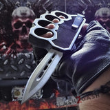 Knuckle OTF Trench Knife D/A Automatic Switchblade Dagger w/ Carbon Fiber - S2G Tactical Knives Slash2Gash