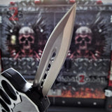 Knuckle OTF Trench Knife D/A Automatic Switchblade Dagger w/ Carbon Fiber - S2G Tactical Knives Slash2Gash