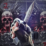 Knuckle OTF Trench Knife D/A Automatic Switchblade Dagger w/ Carbon Fiber - Delta Force Knives Slash2Gash