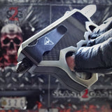 Knuckle OTF Trench Knife D/A Automatic Switchblade Dagger w/ Carbon Fiber - Delta Force Knives