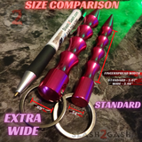 Wavy Kubotan Self Defense Stick Keychain Ninja Weapon - Animal Print Pattern Kubaton Size Comparison