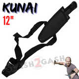 Expendables Throwing Knife Sheath Large Naruto Kunai Black w/ Ring - Jason Statham 12" 1 Piece