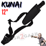 12" Kunai Throwing Knives w/ Ring and Sheath Expendables - 1 PC