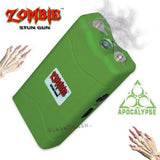 Zombie High Voltage Rechargeable STUN GUN w/ PIN & Holster Green