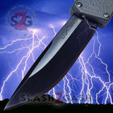 Lightning OTF Dual Action Grey Automatic Knife - Tactical Plain Edge