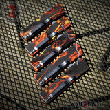 Lightning OTF Knife D/A Flame Fire Automatic Switchblade - Randomized Hydro Dipped Pattern