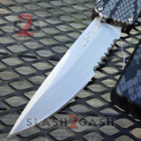 Snake Skin Lightning OTF Knife D/A Automatic Switchblade - Drop Point Serrated
