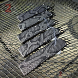 Snake Skin Lightning OTF Knife D/A Automatic Switchblade - Randomized Hydro Dipped Pattern
