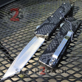 Snake Skin Lightning OTF Knife D/A Automatic Switchblade - Tanto Plain