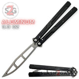 Channel Balisong Kershaw Lucha (clone) Butterfly Knife w/ Bushings - Black Trainer Training Practice Safe Dull