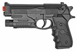 UKARMS M9 Baretta Black Plastic Airsoft Pistol Spring Powered BB Handgun w/ Laser M757R