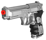 UKARMS M9 Baretta Silver Plastic Airsoft Pistol Spring Powered BB Handgun M757S