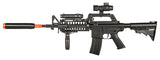WELL MR799 M4 RIS Spring Airsoft Gun with Scope, Light, Grip, + Suppressor