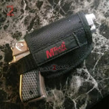 MT-A818SB Mtech Gun-Shaped Spring Assisted Knife Silver Pistol w/ Holster Black Sheath