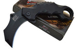 Black G10 Karambit Claw Spring Assisted Folding Knife Combat Tactical 8"