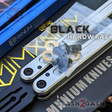 MXNIUM Channel Balisong Swordfish Butterfly Knife w/ Tuning Fork - DING
