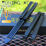 MXNIUM Channel Balisong Swordfish Butterfly Knife w/ Tuning Fork - DING